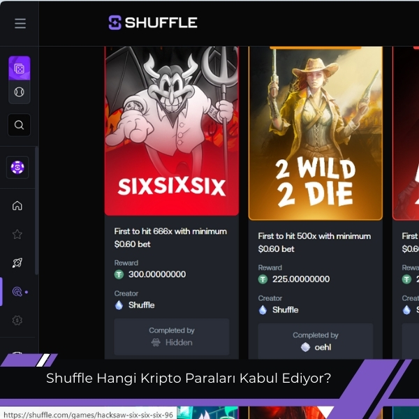 Shuffle hangi kripto paraları kabul ediyor