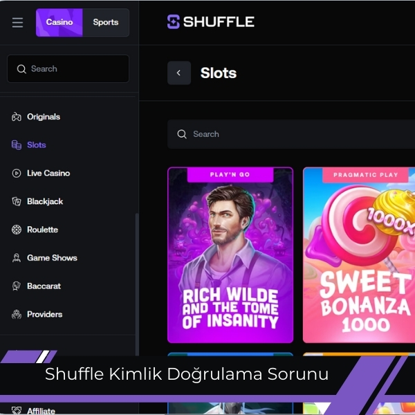 Shuffle kimlik doğrulama sorunu