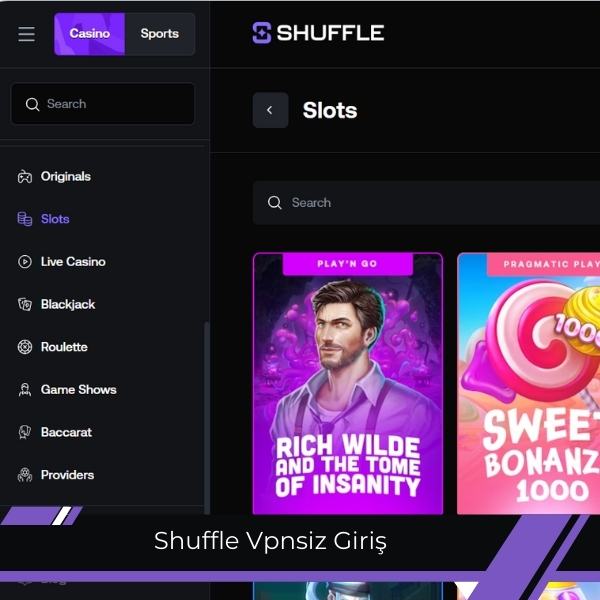Shuffle VPNsiz giriş